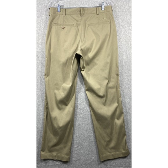 Nike Dri Fit Pants 32x30 (34x29) Mens Golf Performance Stretch Lightweight Beige - Picture 2 of 15